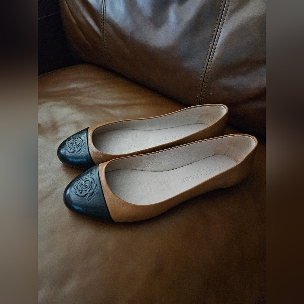 Elegant Black and Brown Women's Shoes Flats
